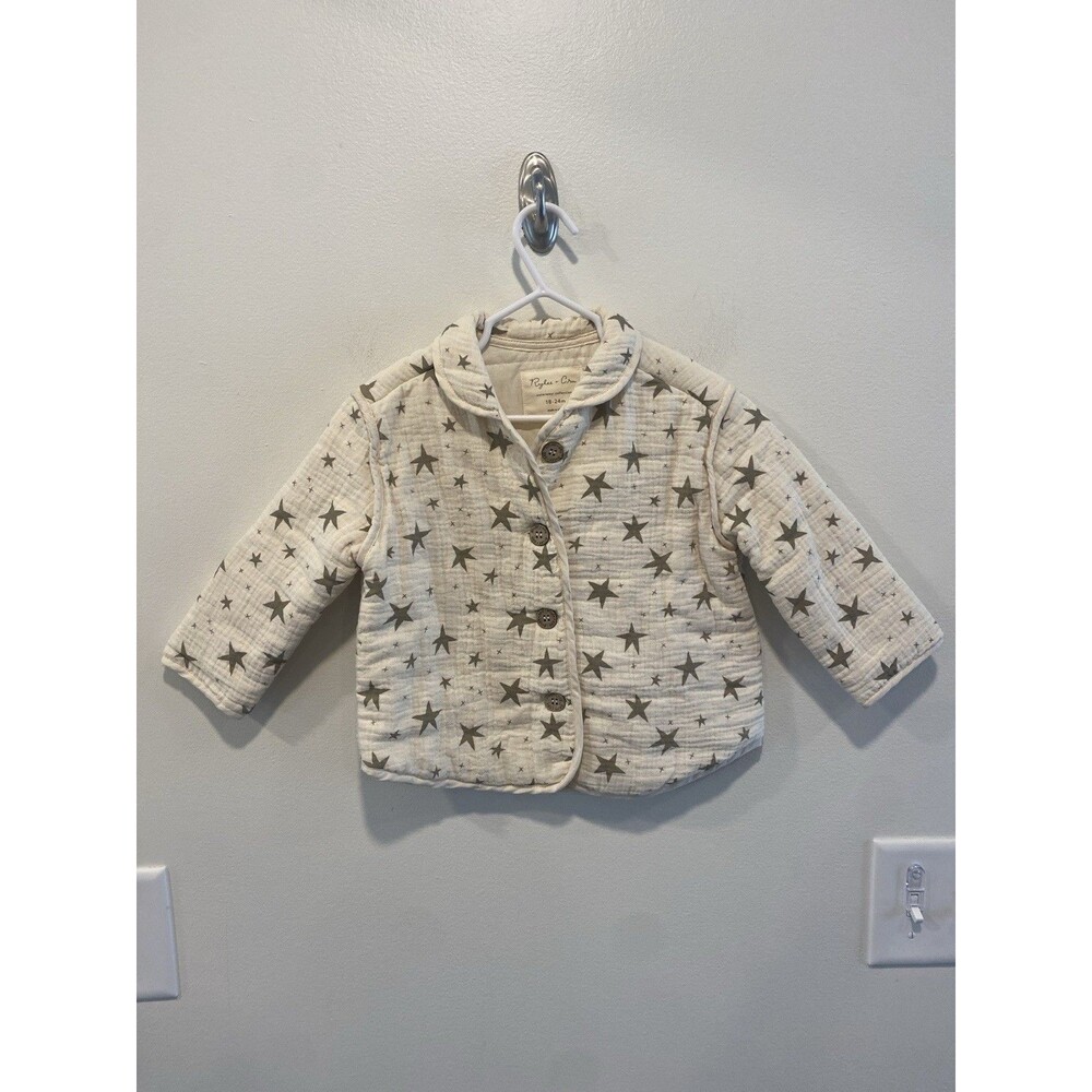 Rylee and Cru Quilted Collared Coat 18-24 Months 100% cotton star Chore Barn